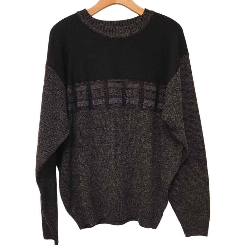 Munsingwear Sweater Pullover Acrylic Knit  Geometric‎ Grandpa Mens Large